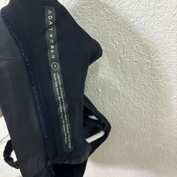 A Day Deep Navy Blue Lighten Up Pullover Sports Bra - Picture 4 of 4